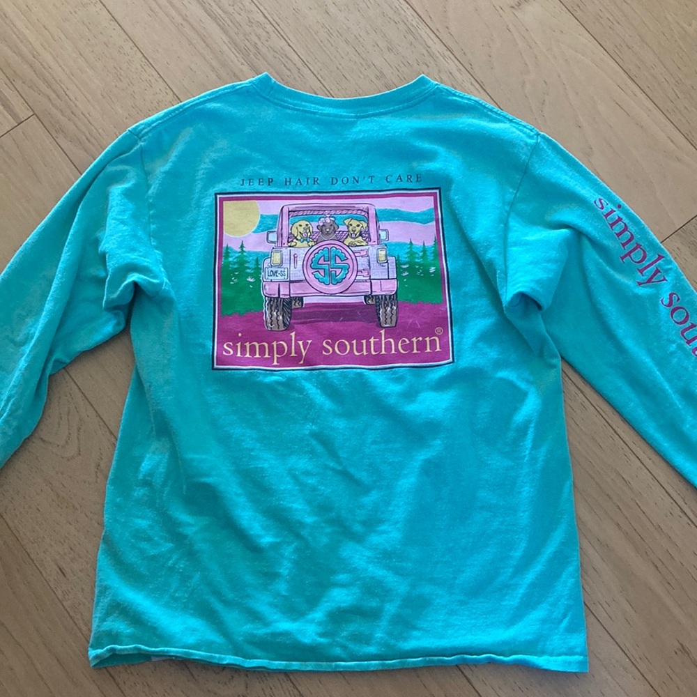 SIMPLY SOUTHERN kids long sleeve t-shirt, size L/XL